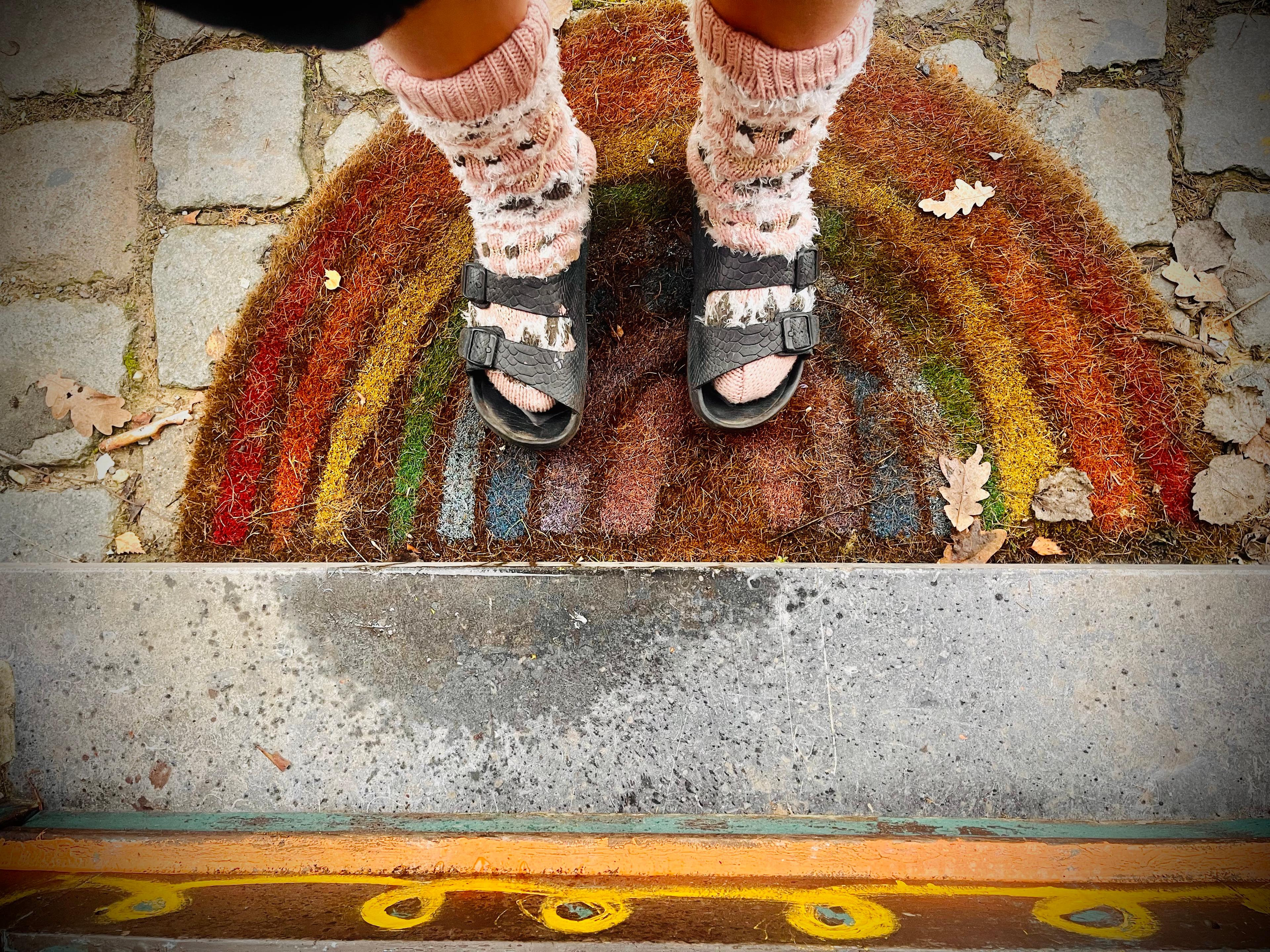 Regenboog sandalen